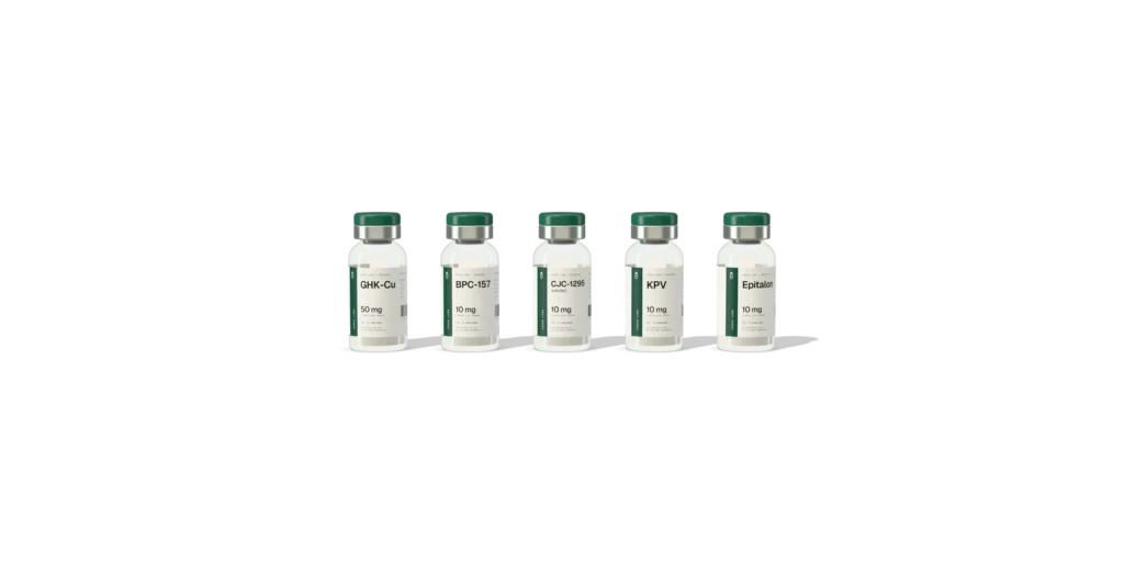 Vegas Labs vial line-up — studio render